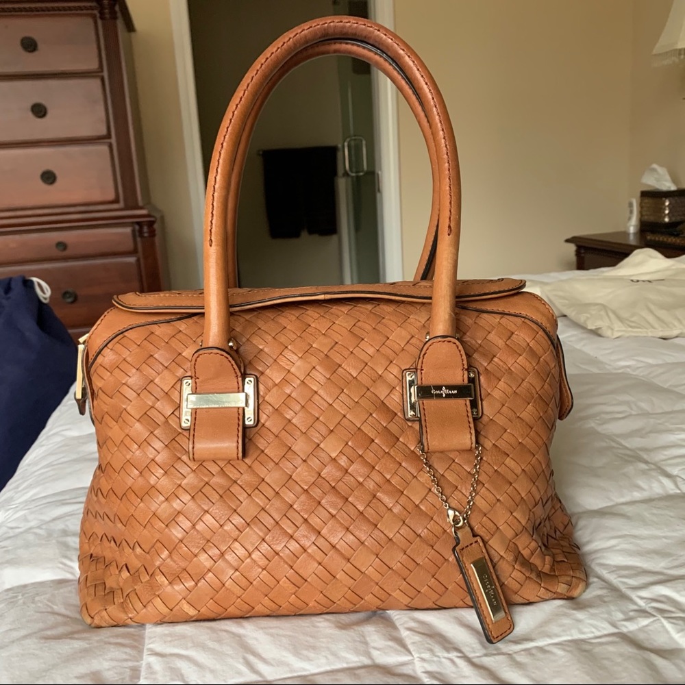 Cole Haan Woven Leather Satchel